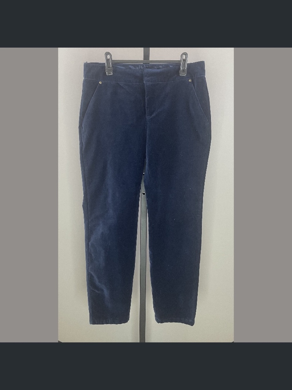 NEW Sundance Pants Womens 8 blue velvet straight leg indie boho classic
